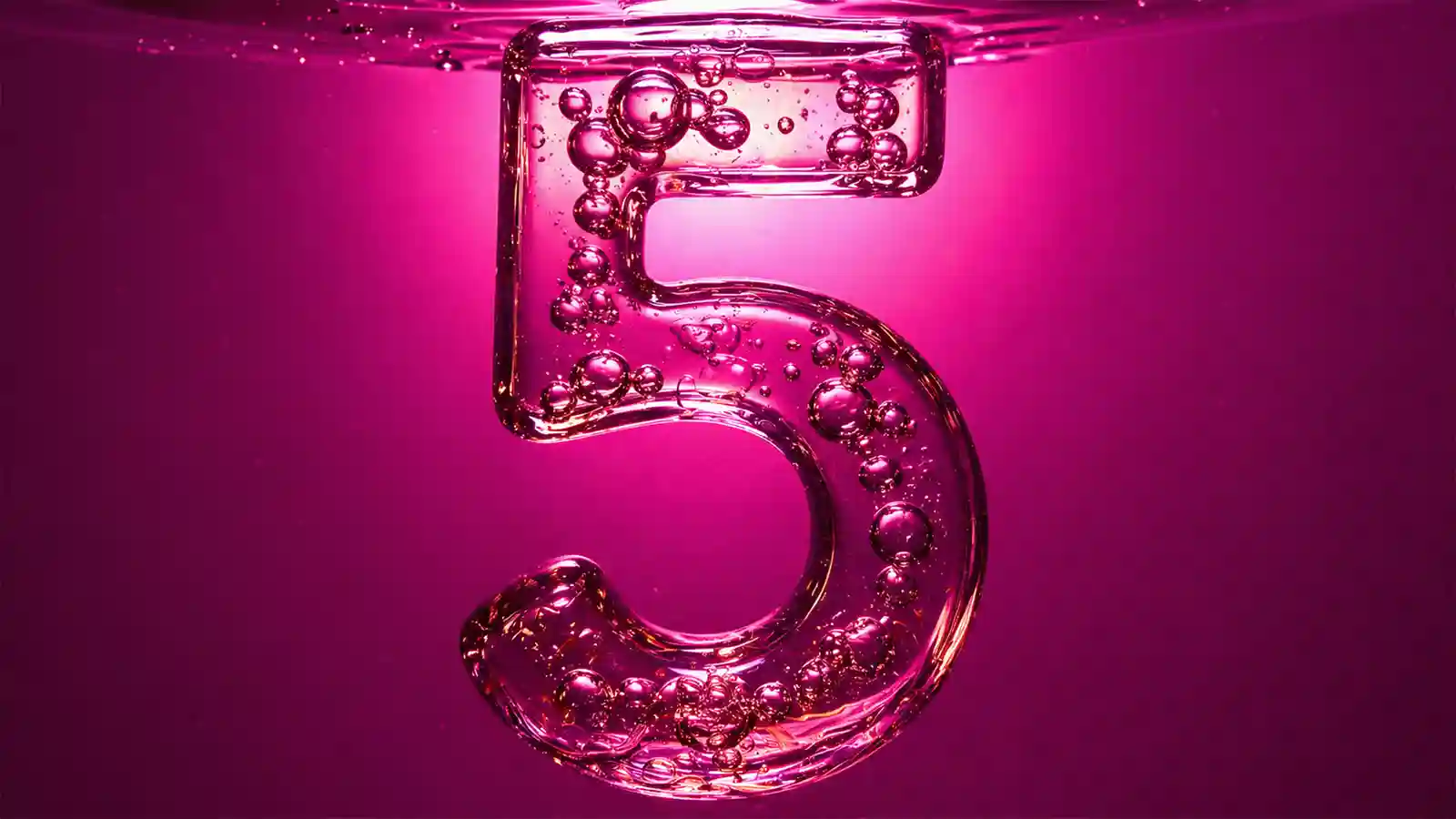 Glossy number five in hot pink liquid for a blog on Bradford’s top shisha lounges